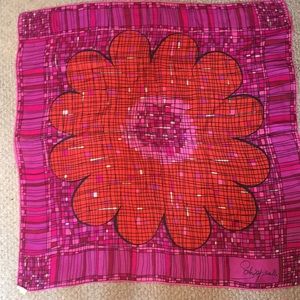 1960’s Elsa Schiaparelli Silk Flower Scarf